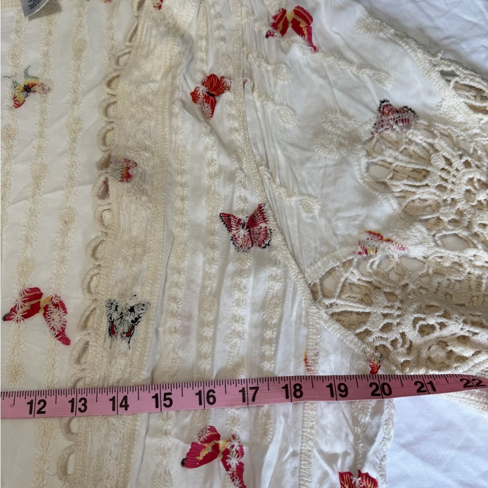 London Kaye Boho Crochet Kimono Open Front Cardigan One Size - Picture 5 of 5